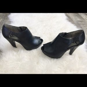 Black Heels Bootie Report Stiletto BOGO peep toe
